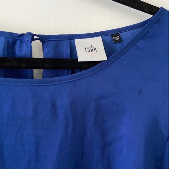Cabi Short Wide Sleeve Silk Like Women’s Blouse Size Large - Picture 3 of 5